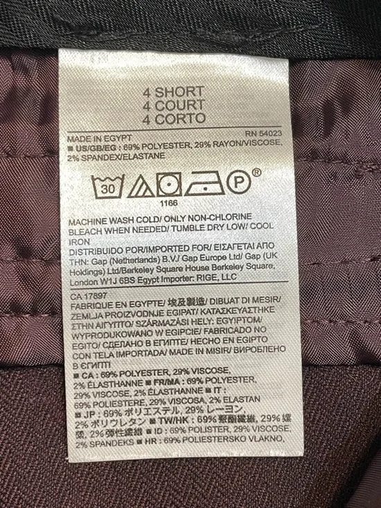 Banana Republic Martin Fit Women’s Burgundy Pants Size 4S - Picture 10 of 11